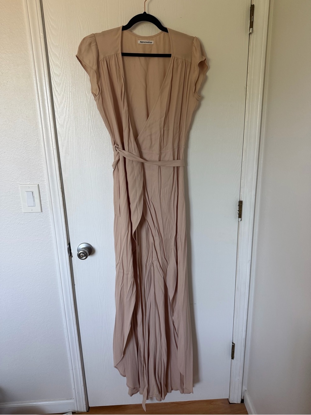 Reformation Blush Wrap Maxi Dress